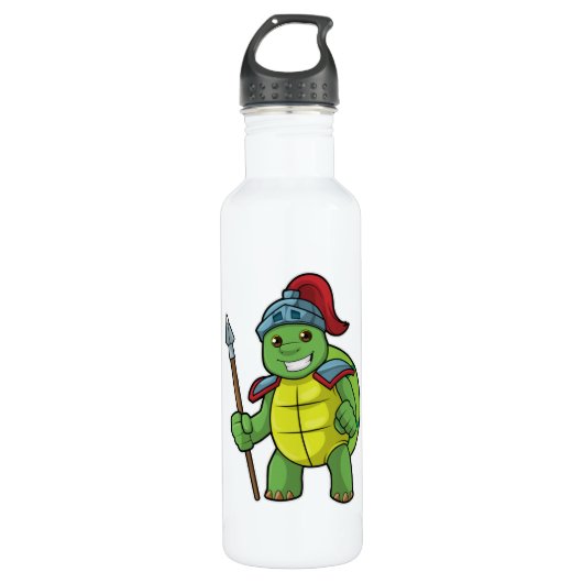 Bouteille D'eau Tortue en guerrier avec Spear & Helmet (Devant)