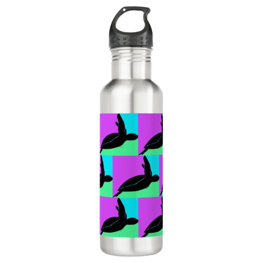 Bouteille D'eau Tortue tropicale colorée (Devant)