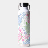 Bouteille D'eau Tortues de mer à l'aquarelle Océan (Avant)