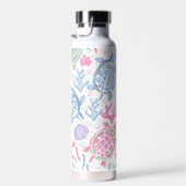 Bouteille D'eau Tortues de mer à l'aquarelle Océan (Plage)