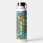 Bouteille D'eau Totems Tiki Rétro (Arrière)