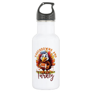 Bouteille D'eau Touchdown et Turquie Thanksgiving