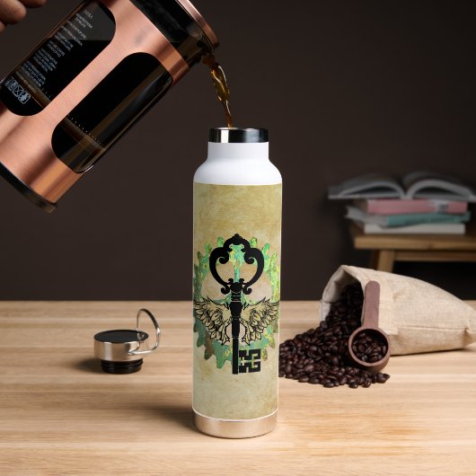 Bouteille D'eau Touche aile Steampunk & Roue Cog (Gym)