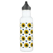 Bouteille D'eau Tournesol et papillon bleu (Droite)