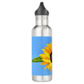 Bouteille D'eau Tournesol jaune contre soleil sur ciel bleu - été (Gauche)