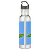 Bouteille D'eau Tournesol jaune contre soleil sur ciel bleu - été (Dos)