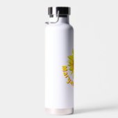 Bouteille D'eau Tournesol jaune mignon (Nom long + Monogramme) Eff (Plage)