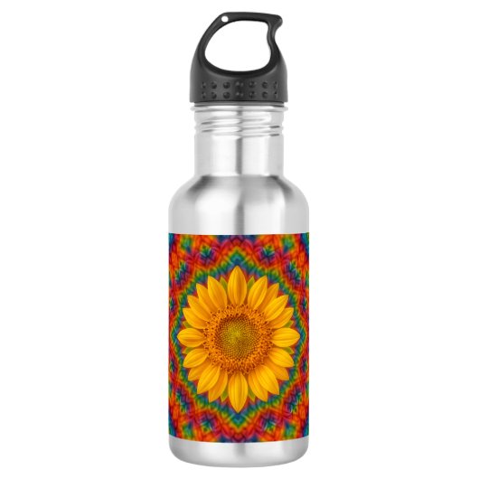 Bouteille D'eau Tournesol Kaléidoscope  (Devant)