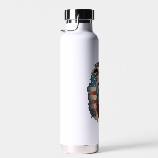 Bouteille D'eau TOUS LES AMÉRICAINS Amateurs de CHIENS pit bull (Plage)