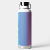 Bouteille D'eau Tracées modernes multicolores avec nom (Plage)