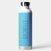 Bouteille D'eau Tracées modernes multicolores avec nom (Droite)