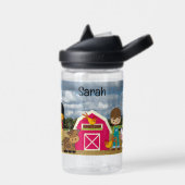 Bouteille D'eau Tracteur Animaux de ferme Ajouter le nom de l'enfa (Gauche)