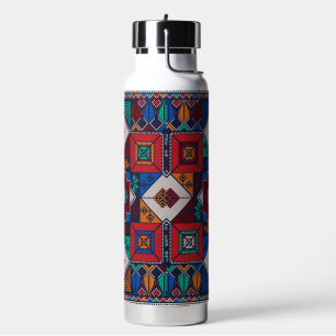 Bouteille D'eau Traditionnel Palestine Broderie tatreez coloré