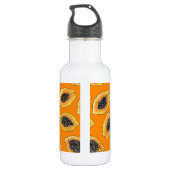 Bouteille D'eau Tranches de Papaya sur orange (Dos)