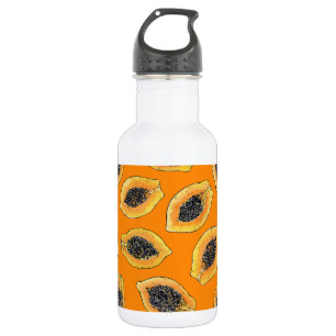 Bouteille D'eau Tranches de Papaya sur orange