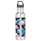 Bouteille D'eau Trans Pride Cute Galaxy Planètes Abstraites (Dos)