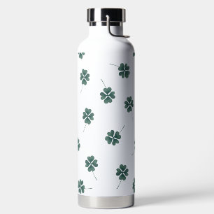 Bouteille D'eau Trèfle à quatre feuilles vert aquarelle