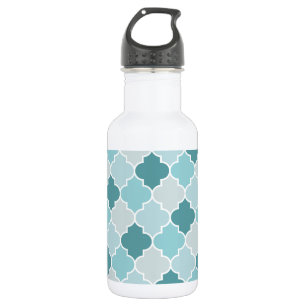 Bouteille D'eau Trellis Marocain Bleu, Réseau, Quatrefeuilles