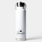 Bouteille D'eau Trendy Chic Pilates Princess Black Typography (Salle de sport)