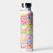 Bouteille D'eau Trendy Floral Checkerboard Spring Pattern (Plage)