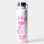 Bouteille D'eau Trendy Pink Dirty Thirty 30th Birthday (Arrière)