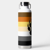 Bouteille D'eau Très Cool Gay Bear Pride Drapeau Ours Paw (Avant)