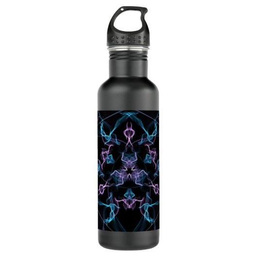 Bouteille D'eau Triangle bleu et violet Mandala (Devant)