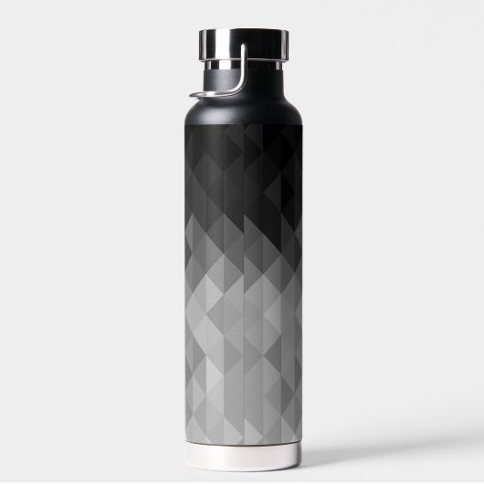 Bouteille D'eau Triangle gris carré géométrique motif Monogramme (Plage)