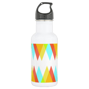 Bouteille D'eau Triangles jaunes, rouges et bleus cadets