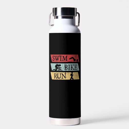 Bouteille D'eau Triathlon - Nager Vélo Courir (Avant)