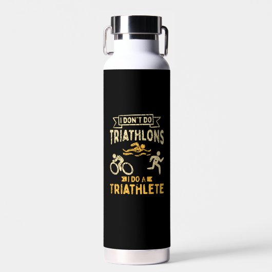 Bouteille D'eau Triathlon Triathlète  (Avant)
