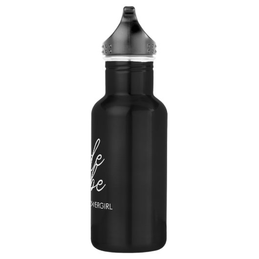 Bouteille D'eau Tribe de mariée | Fleur moderne (Droite)