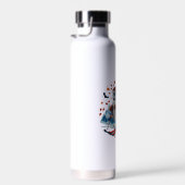 Bouteille D'eau Trick or Treat Time : Ghost Skiing Fun Design (Plage)
