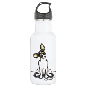 Bouteille D'eau Tricolore Rat Terrier Assis Plutôt