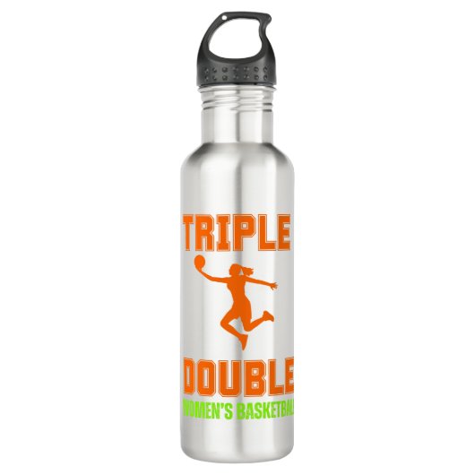Bouteille D'eau Triple Double féminine de basket-ball (Devant)