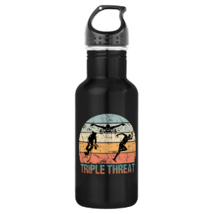 Bouteille D'eau Triple Menace - Athlète de triathlon