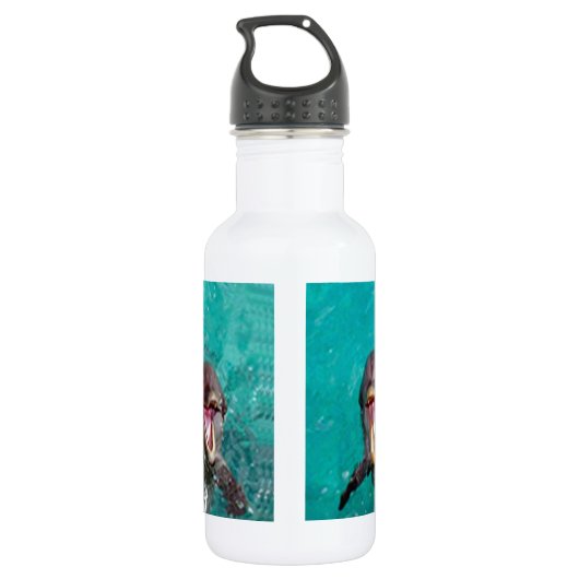 Bouteille D'eau Trois dauphins dans l'océan (Dos)