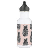 Bouteille D'eau Tropical Grey & Pink Ananas Motif sans couture (Droite)