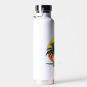 Bouteille D'eau Tropical Palm Trees with Vibrant Sunset  (Plage)
