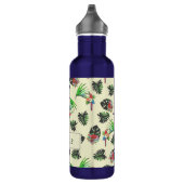 Bouteille D'eau Tropical Parrots and Floral Pattern Personalised (Droite)