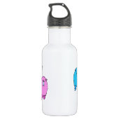 Bouteille D'eau Troupeau de moutons de style caricature mignon per (Dos)