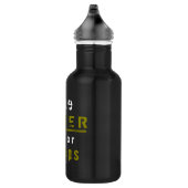 Bouteille D'eau True Gamer ne dort jamais Typographie Black Gamer (Droite)