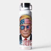 Bouteille D'eau Trump patriotique (Arrière)