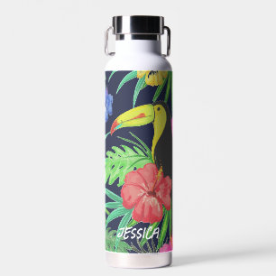Bouteille D'eau Tucan tropical et forêt tropicale Feuille Personna
