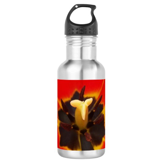 Bouteille D'eau tulipe jaune rouge (Devant)