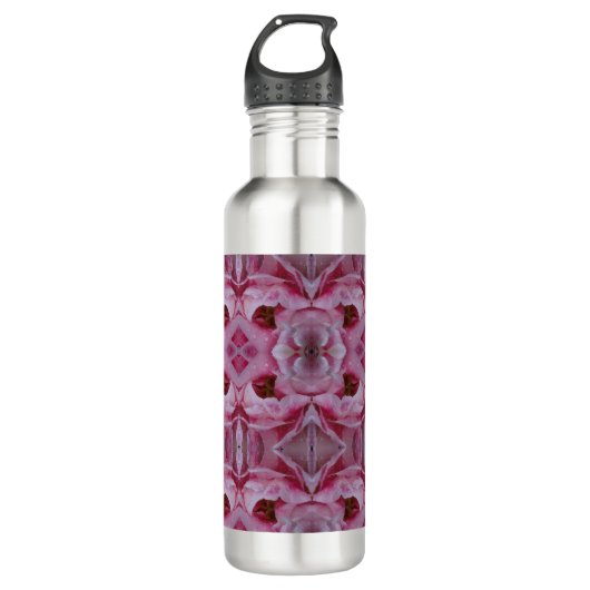 Bouteille D'eau Tulipe rose Ikat aussi (Devant)