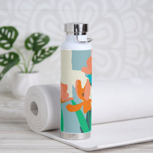 Bouteille D'eau Tulipes d'abricot Blocs de couleurs modernes artis