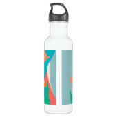 Bouteille D'eau Tulipes d'abricot Blocs de couleurs modernes artis (Dos)