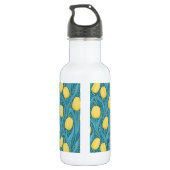 Bouteille D'eau Tulipes en bleu et jaune (Dos)