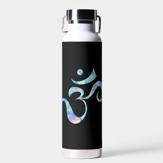 Bouteille D'eau Turquoise Marbré Om (Avant)